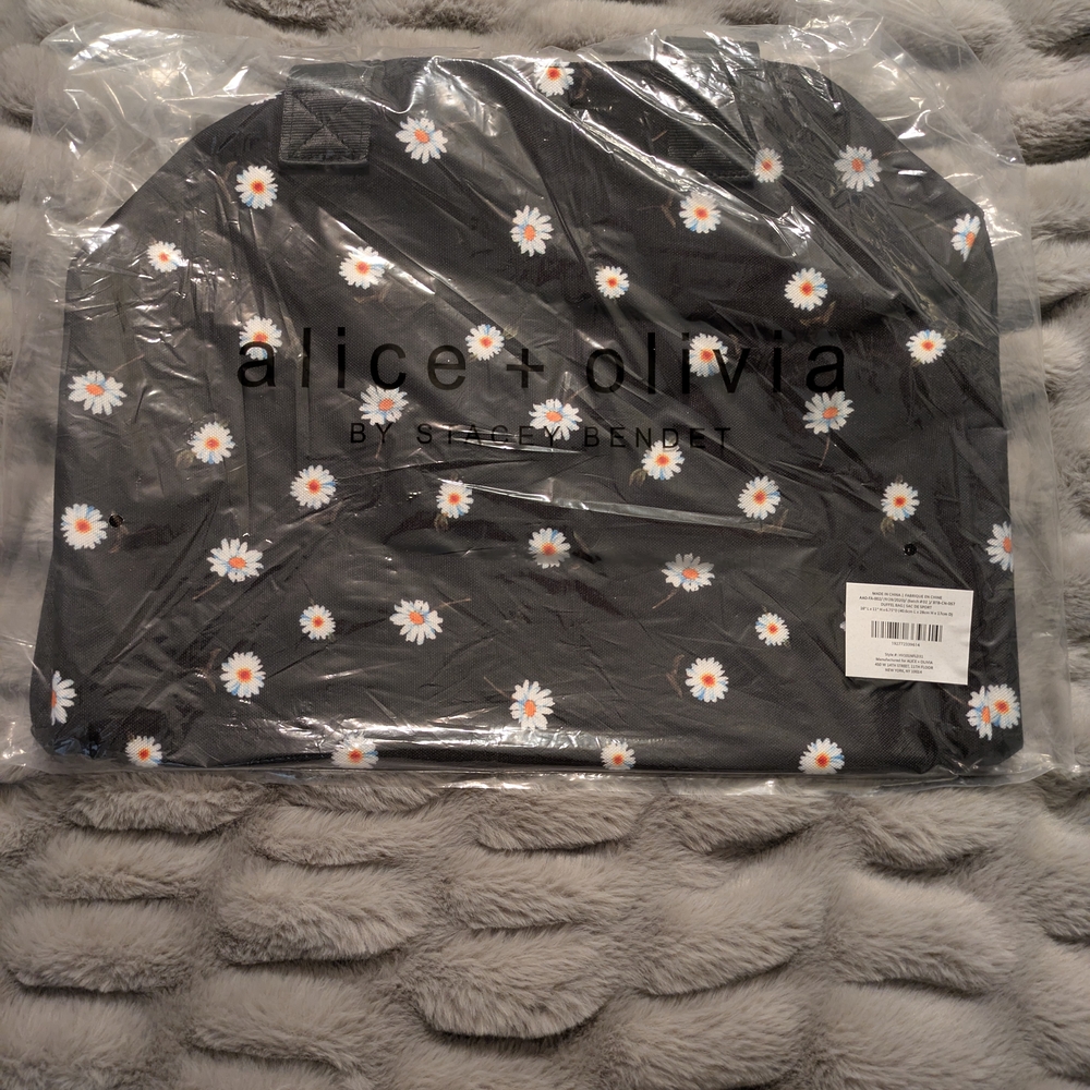 Alice + Olivia Black Daisy Print Bag